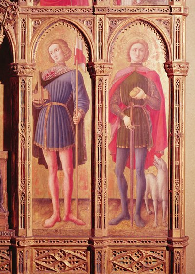 Le Polyptyque de Pesaro, détail de deux saints - Antonio Vivarini